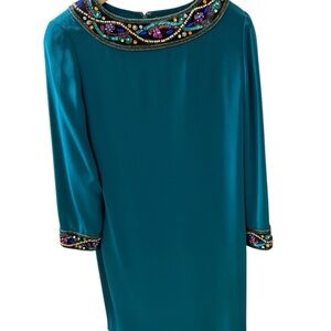 Niteline Della Roufogali Petite Size 10 Emerald Green Cocktail Evening Dress